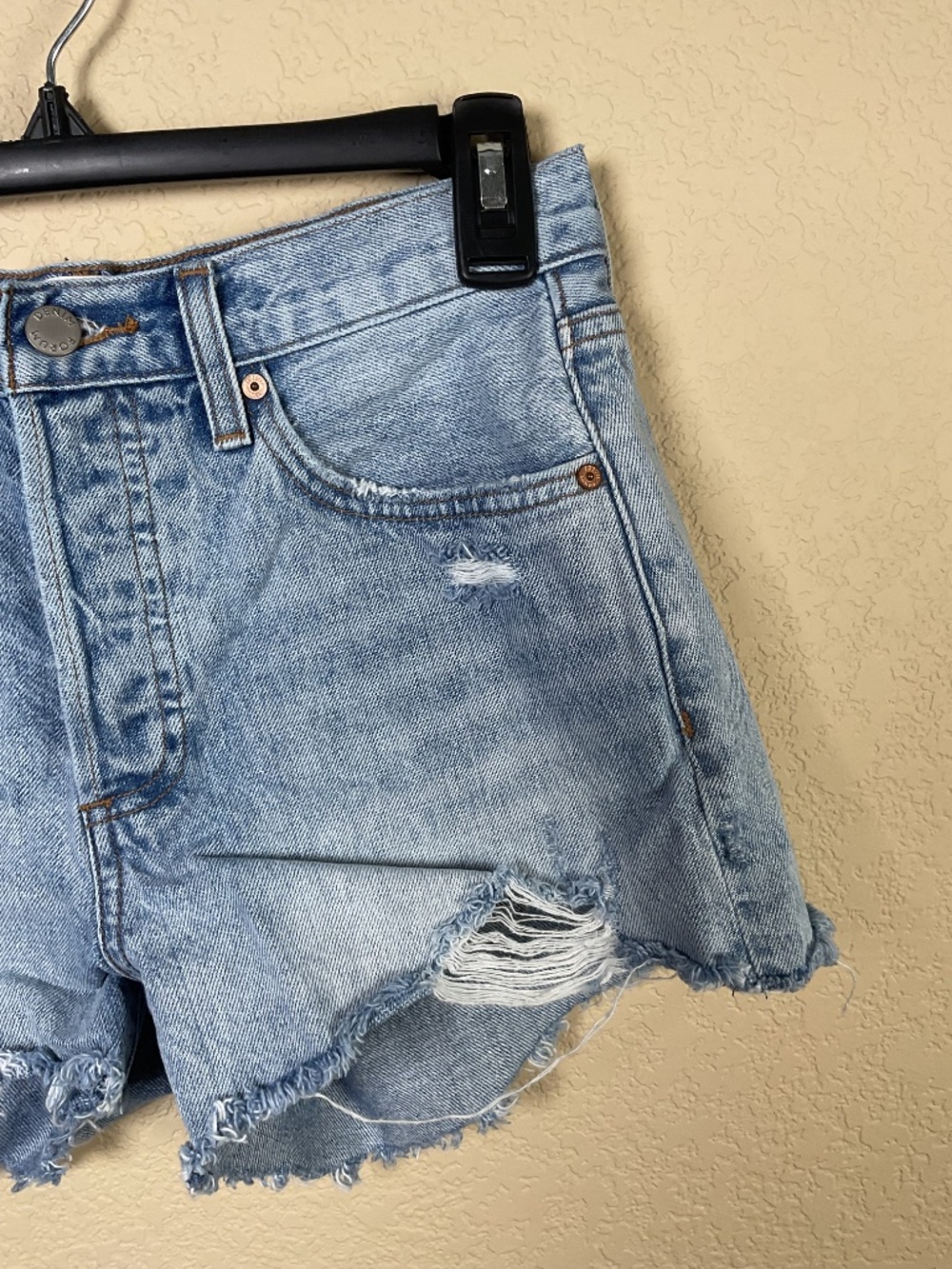 Denim Forum Womens 25 The Ex Boyfriend Short Denim Jean Distressed Shorts Cotton - Picture 3 of 9